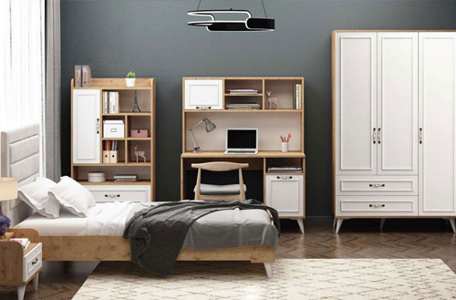 Tv, Kitaplık, Çalışma Masası